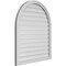 Ekena Millwork Round Top Surface Mount PVC Gable Vent: Functional, w/ 2"W x 1-1/2"P Brickmould Frame, 34"W x 40"H GVPRT34X4002SF - alternate 4